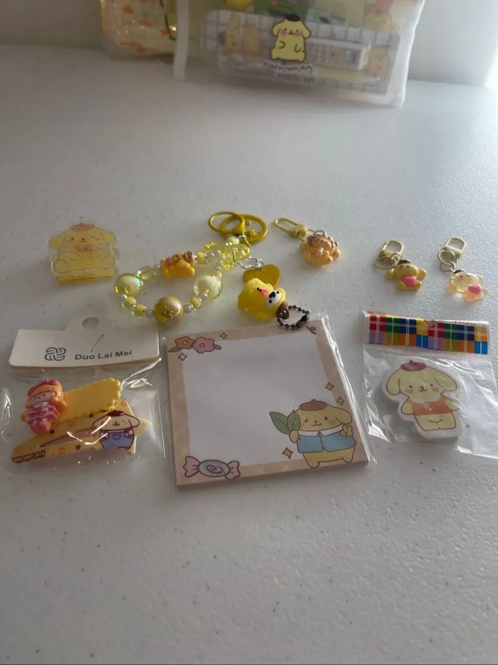 Pompompurin stocking stuffer or back to school bundle lot 18 pieces pens, eraser